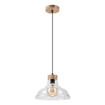 Luster na sajli SINGLE 1xE27/60W/230V pr. 28 cm hrast