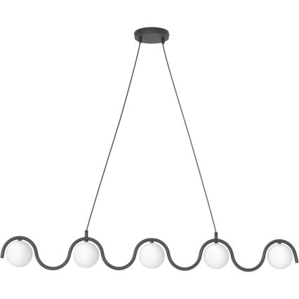 Luster na sajli SINUS 5xG9/8W/230V crna