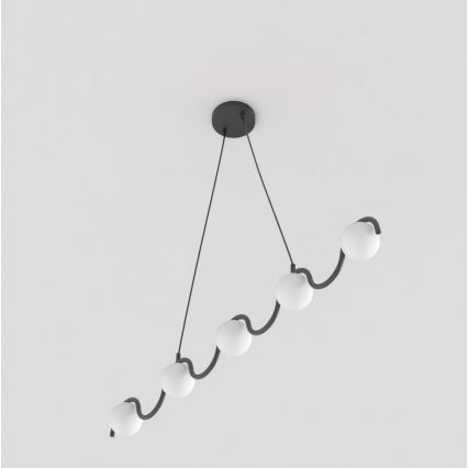 Luster na sajli SINUS 5xG9/8W/230V crna