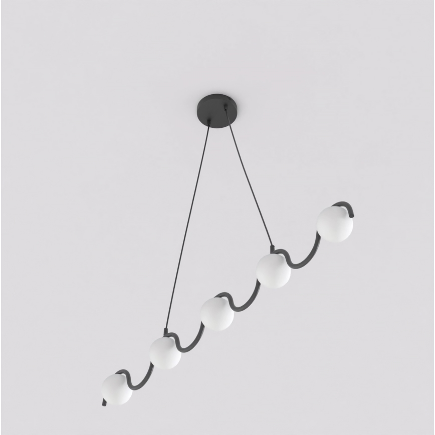 Luster na sajli SINUS 5xG9/8W/230V crna