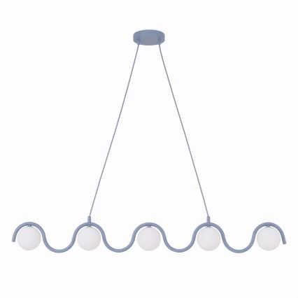 Luster na sajli SINUS 5xG9/8W/230V plavi