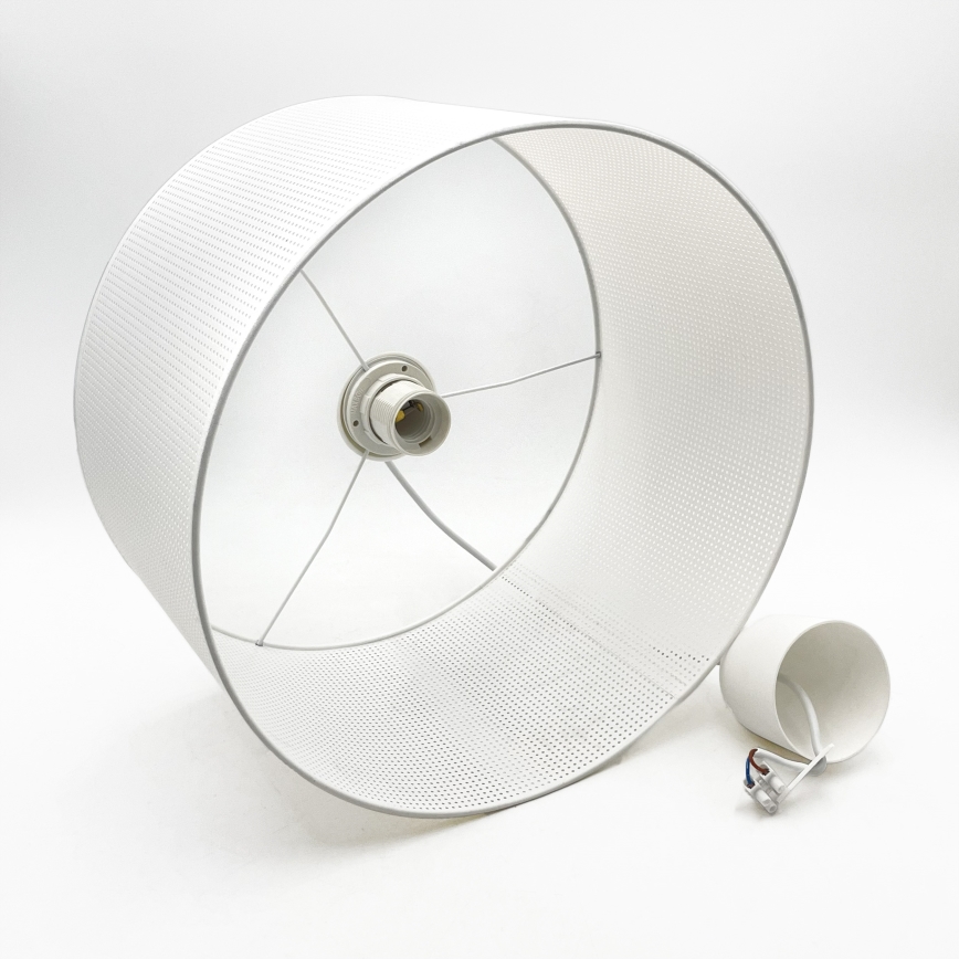 Luster na sajli SIRJA PLISADO 1xE27/15W/230V prečnik 35 cm bela