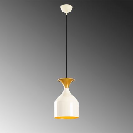 Luster na sajli SIVANI 1xE27/40W/230V bela/bakarna