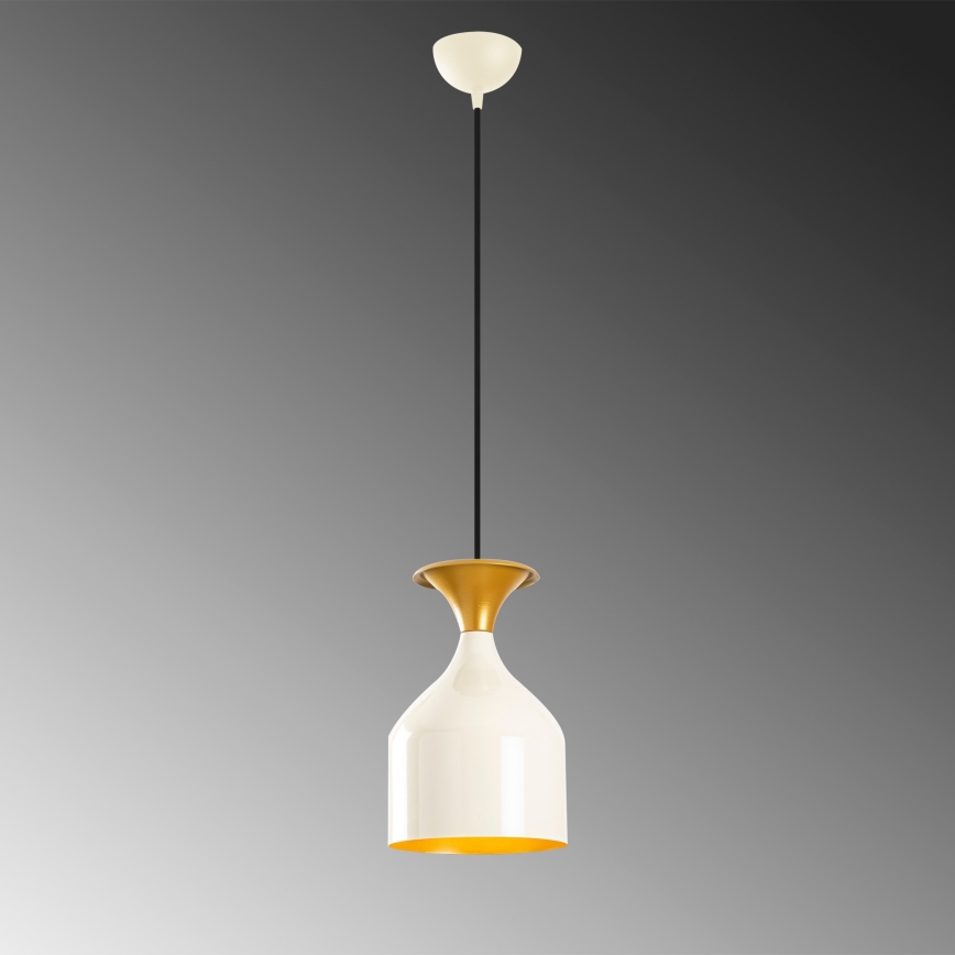 Luster na sajli SIVANI 1xE27/40W/230V bela/bakarna