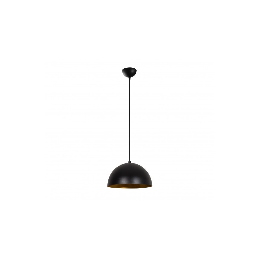 Luster na sajli SIVANI 1xE27/40W/230V pr. 30 cm crna/bakarna