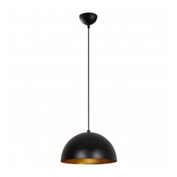 Luster na sajli SIVANI 1xE27/40W/230V prečnik 30 cm crna/bakarna