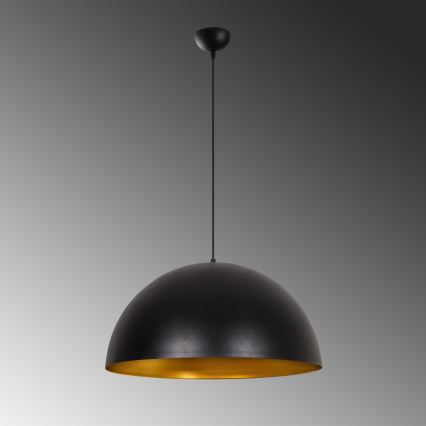 Luster na sajli SIVANI 1xE27/40W/230V prečnik 60 cm crna/bakarna