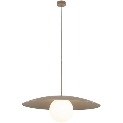 Luster na sajli SLATE 1xE27/15W/230V, prečnik 65 cm, bež