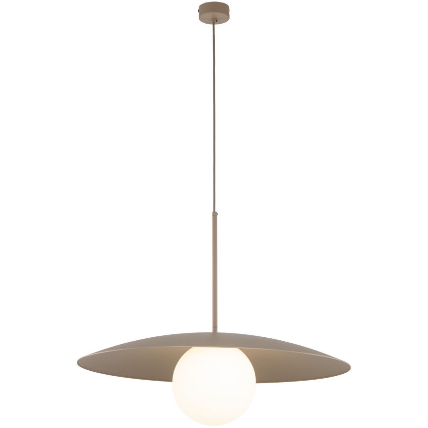 Luster na sajli SLATE 1xE27/15W/230V, prečnik 65 cm, bež