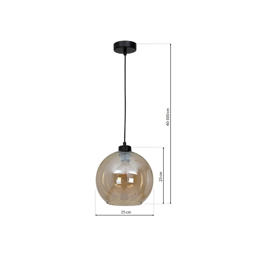 Luster na sajli SOFIA 1xE27/60W/230V braon
