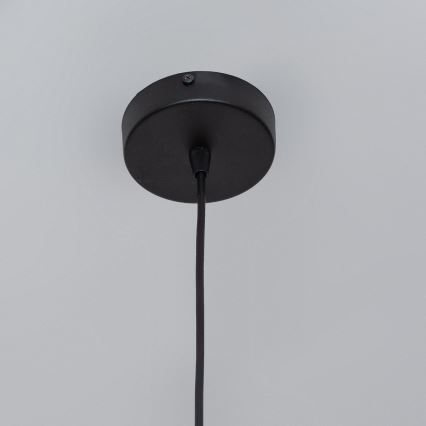 Luster na sajli SOLANO 1xE27/15W/230V crna/sjajni hrom