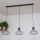 Luster na sajli SOLANO 3xE27/15W/230V crna/sjajni hrom