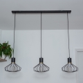 Luster na sajli SOLANO 3xE27/15W/230V crna/zlatna
