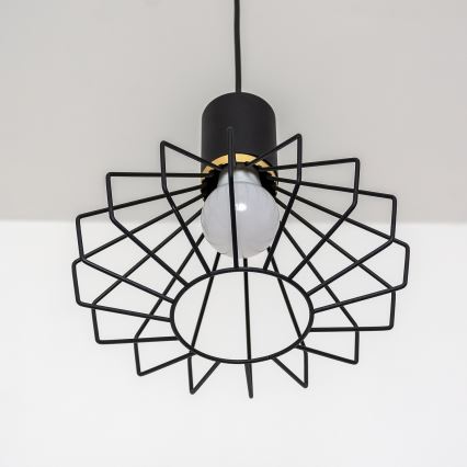 Luster na sajli SOLANO 3xE27/15W/230V crna/zlatna