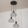 Luster na sajli SOLANO 3xE27/15W/230V crna/zlatna