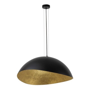 Luster na sajli SOLARIS 1xE27/60W/230V Ø 48 cm crna/zlatna