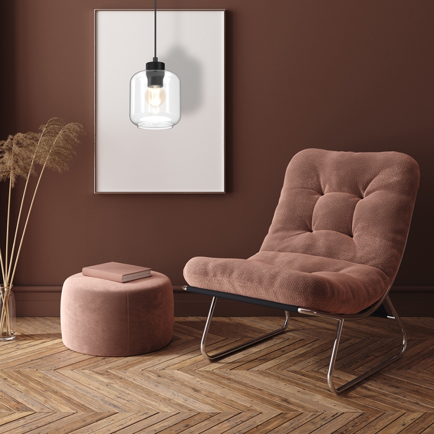 Luster na sajli SOMBRA 1xE27/60W/230V proziran