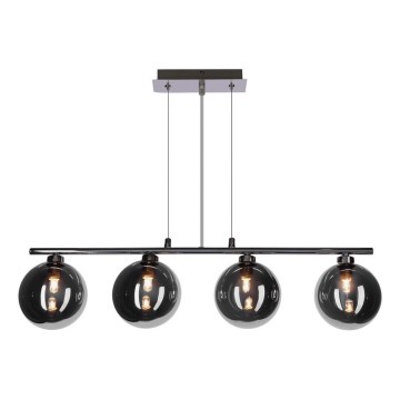 Luster na sajli SOMUL 4xG9/20W/230V zadimljena crna