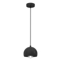 Luster na sajli SOOL 1xE27/15W/230V, prečnik 15 cm, crna