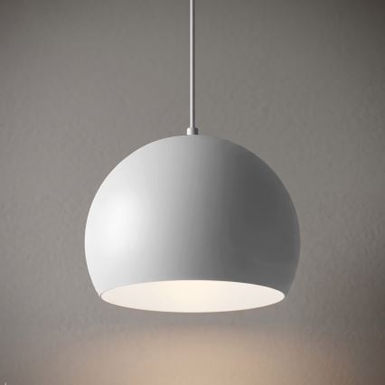 Luster na sajli SOOL 1xE27/15W/230V prečnik 27 cm bela