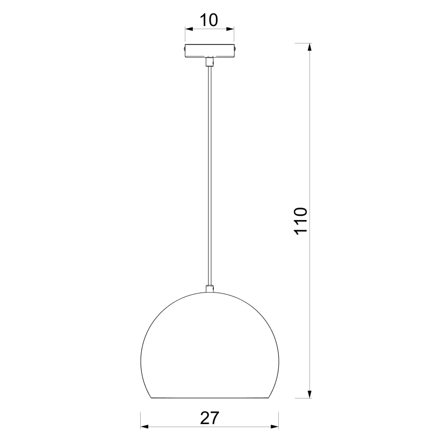 Luster na sajli SOOL 1xE27/15W/230V prečnik 27 cm bež