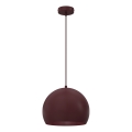 Luster na sajli SOOL 1xE27/15W/230V prečnik 27 cm bordo