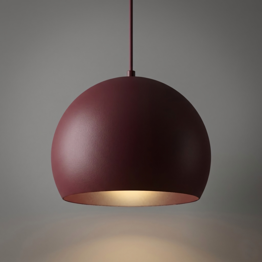 Luster na sajli SOOL 1xE27/15W/230V prečnik 27 cm bordo