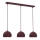 Luster na sajli SOOL 3xE27/15W/230V bordo