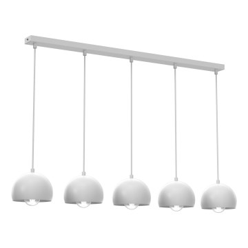 Luster na sajli SOOL 5xE27/15W/230V beli