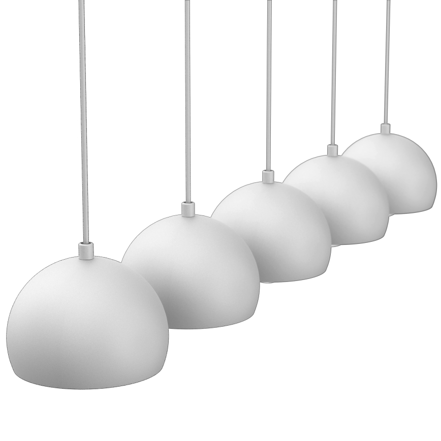 Luster na sajli SOOL 5xE27/15W/230V beli