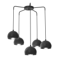 Luster na sajli SOOL 5xE27/15W/230V crna