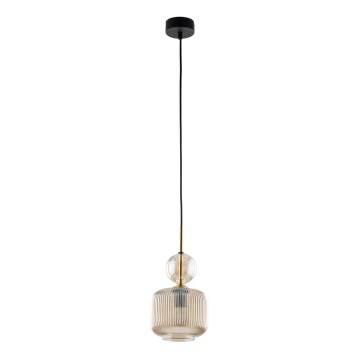 Luster na sajli SOPHIA 1xE14/10W/230V crna/dimljeno bež