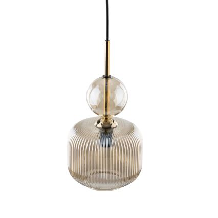 Luster na sajli SOPHIA 1xE14/10W/230V crna/dimljeno bež