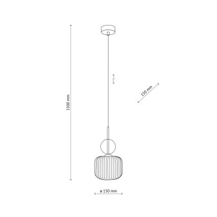 Luster na sajli SOPHIA 1xE14/10W/230V crna/dimljeno bež