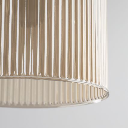 Luster na sajli SOPHIA 1xE14/10W/230V crna/zadimljeno bež
