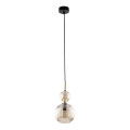 Luster na sajli SOPHIA 1xE14/10W/230V crna/zadimljeno bež