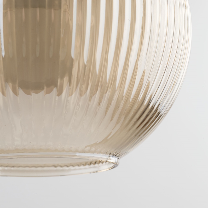 Luster na sajli SOPHIA 1xE14/10W/230V crna/zadimljeno bež
