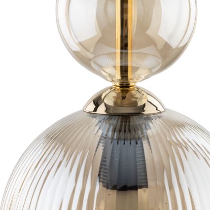Luster na sajli SOPHIA 1xE14/10W/230V crna/zadimljeno bež