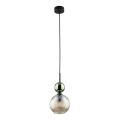 Luster na sajli SOPHIA 1xE14/10W/230V crna/zelena/dimljeno-bež