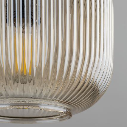 Luster na sajli SOPHIA 1xE14/10W/230V crna/zelena/zadimljena bež