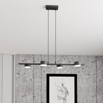 Luster na sajli SORA 4xGX53/12W/230V crna