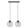 Luster na sajli STARLIGHT 2xE27/15W/230V crna/srebrna