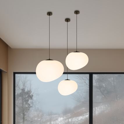 Luster na sajli STONES 1xE27/40W/230V prečnik 25 cm