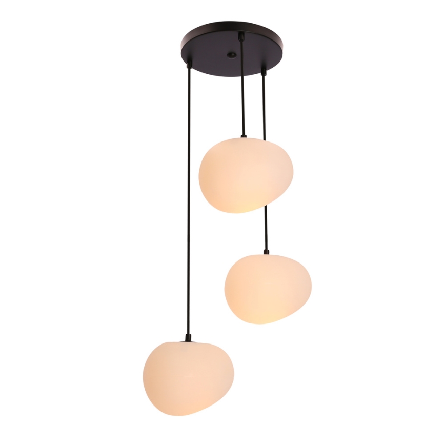 Luster na sajli STONES 3xE27/40W/230V