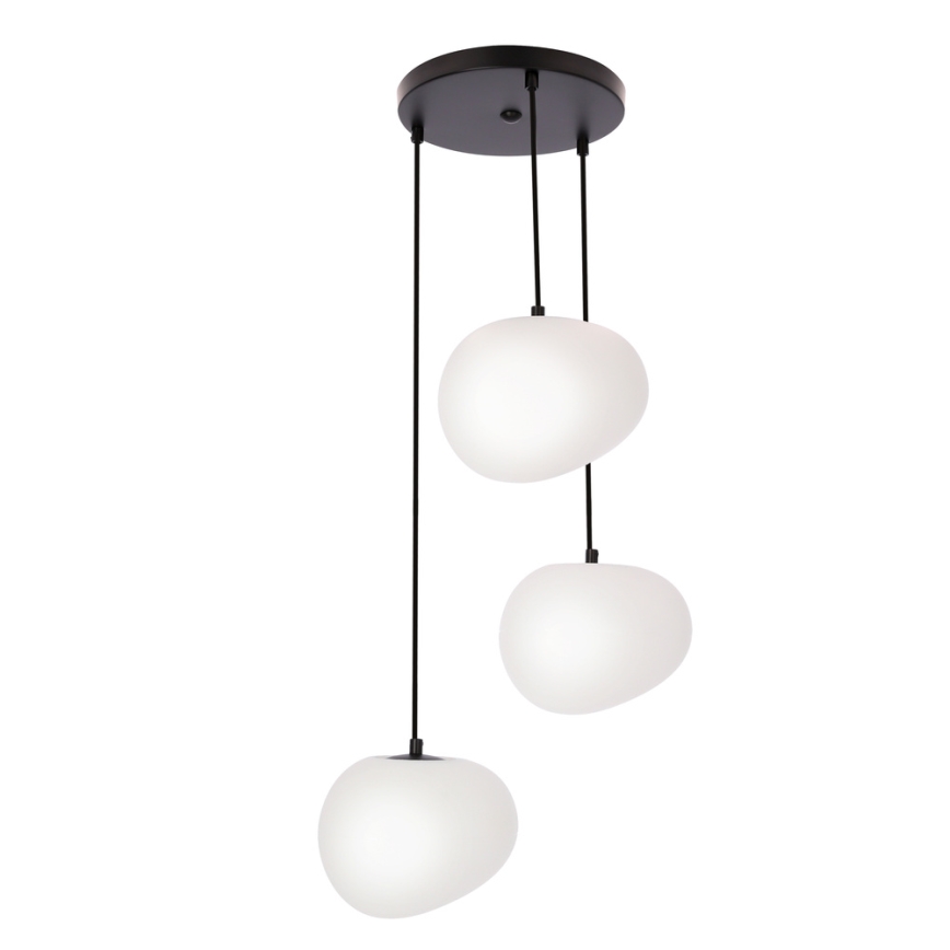Luster na sajli STONES 3xE27/40W/230V
