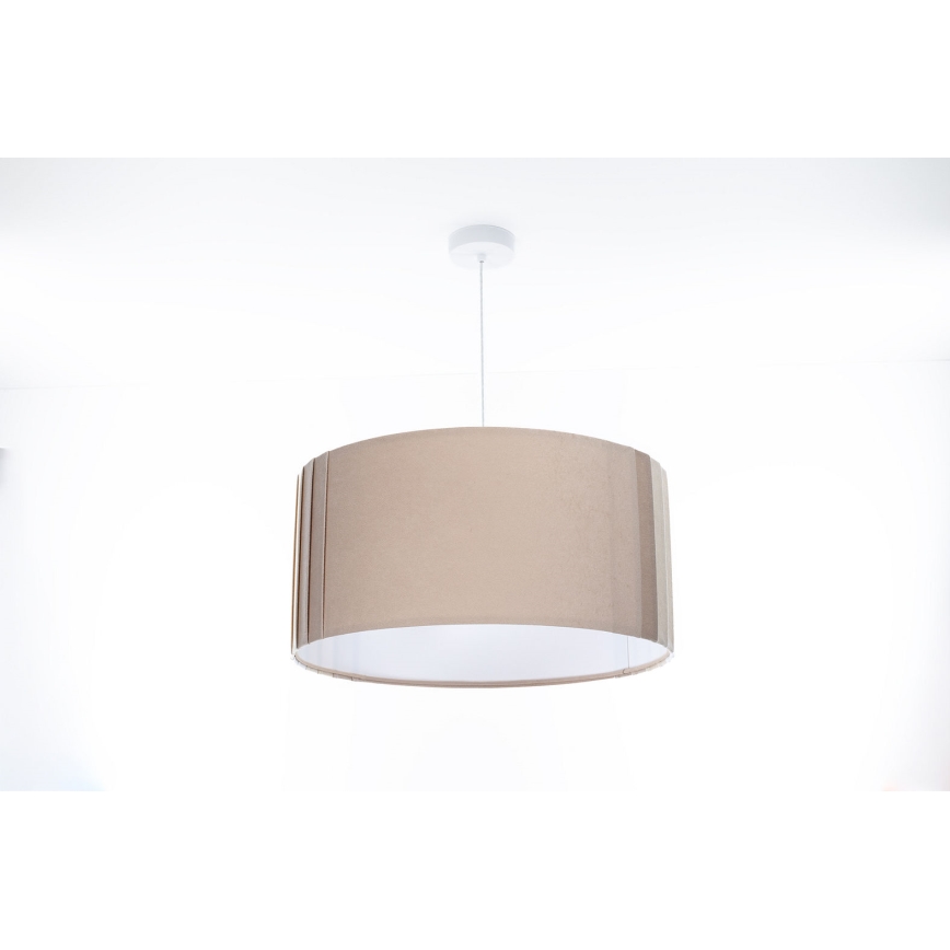 Luster na sajli STRIPES 1xE27/60W/230V, prečnik 40 cm, bež