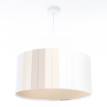 Luster na sajli STRIPES 1xE27/60W/230V, prečnik 40 cm, krem boje