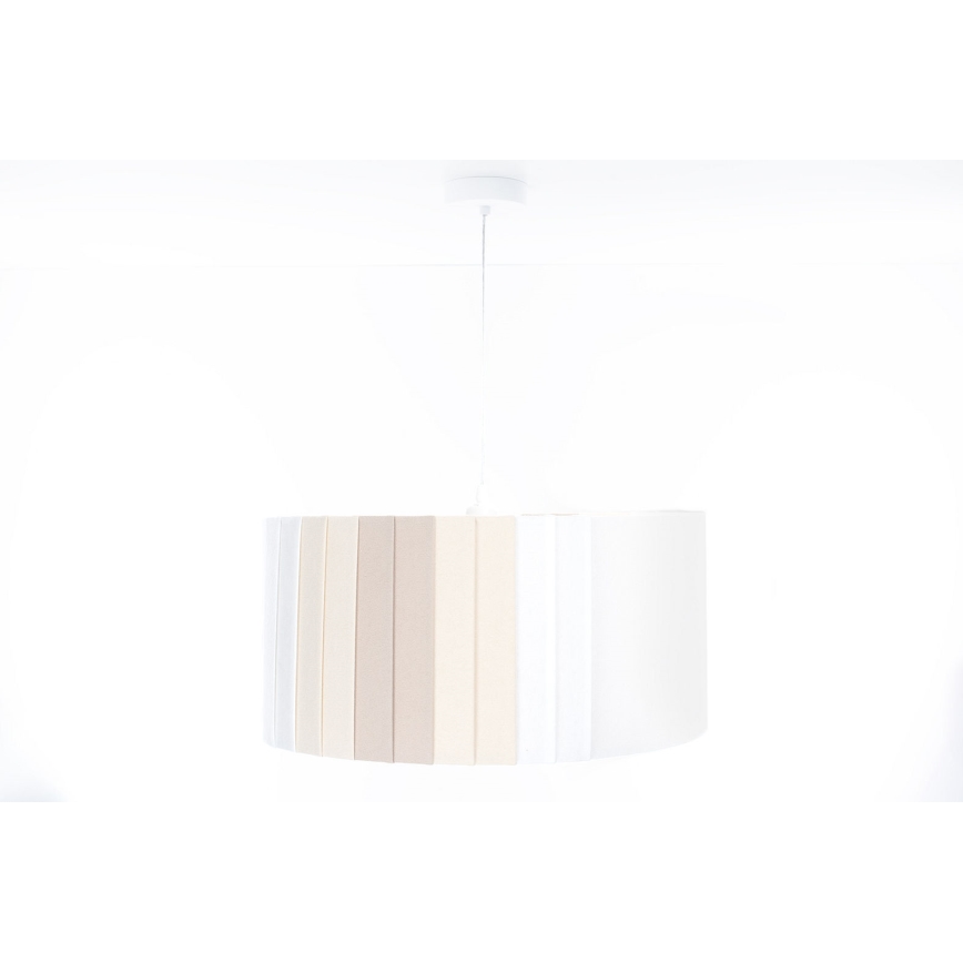 Luster na sajli STRIPES 1xE27/60W/230V, prečnik 40 cm, krem boje