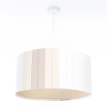 Luster na sajli STRIPES 1xE27/60W/230V prečnik 60 cm krem