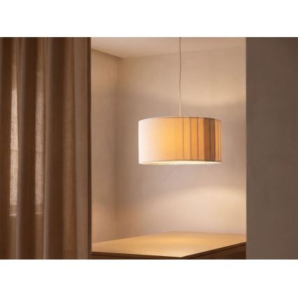 Luster na sajli STRIPES 1xE27/60W/230V prečnik 60 cm krem